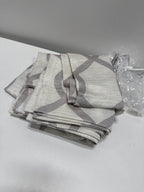 Kochi Dove Grey Ogee Light Filtering Grommet Top Curtain, 54 in. W X 63 in. L (Set of 2)