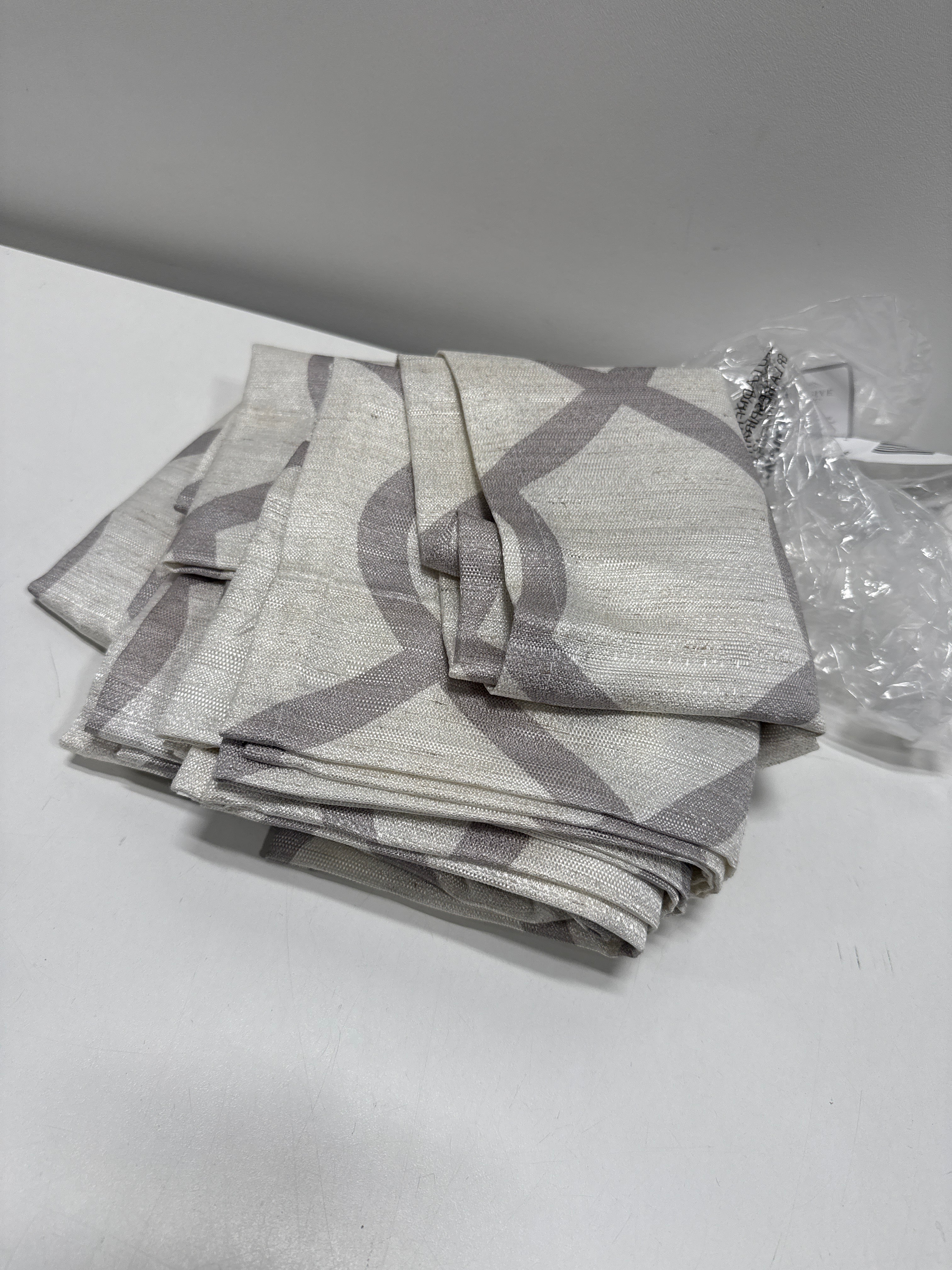 Kochi Dove Grey Ogee Light Filtering Grommet Top Curtain, 54 in. W X 63 in. L (Set of 2)