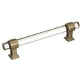 Amerock 5-1/16" Glacio Clear/Golden Champagne Drawer Pull
