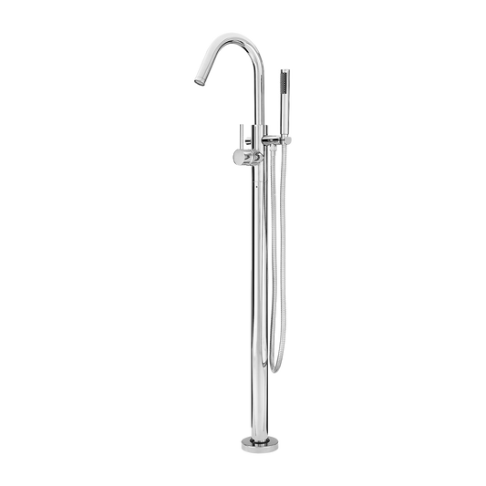 Scratch Pfister LG6-1MF Modern Floor Mounted Tub Filler Includes Hand Shower Polished Chrome
