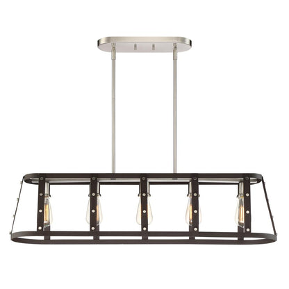 Designers Fountain Presidio Rustique 5 Light Linear Chandelier 91638-RT - *Lighting & Electrical
