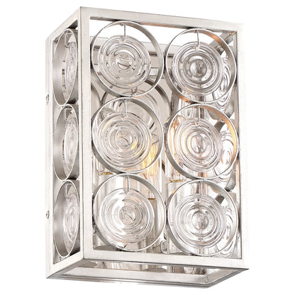 Minka Lavery 4662 Culture Chic 2 Light 9-3/4" Tall Wall Sconce with Reflective Backplate
