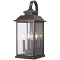 Minka Lavery Outdoor Wall Light 72592-143C Miner's Loft Exterior Wall Lantern, 4-Light 160 Watts, Oil Rubbed Bronze