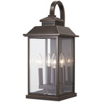 Minka Lavery Outdoor Wall Light 72592-143C Miner's Loft Exterior Wall Lantern, 4-Light 160 Watts, Oil Rubbed Bronze