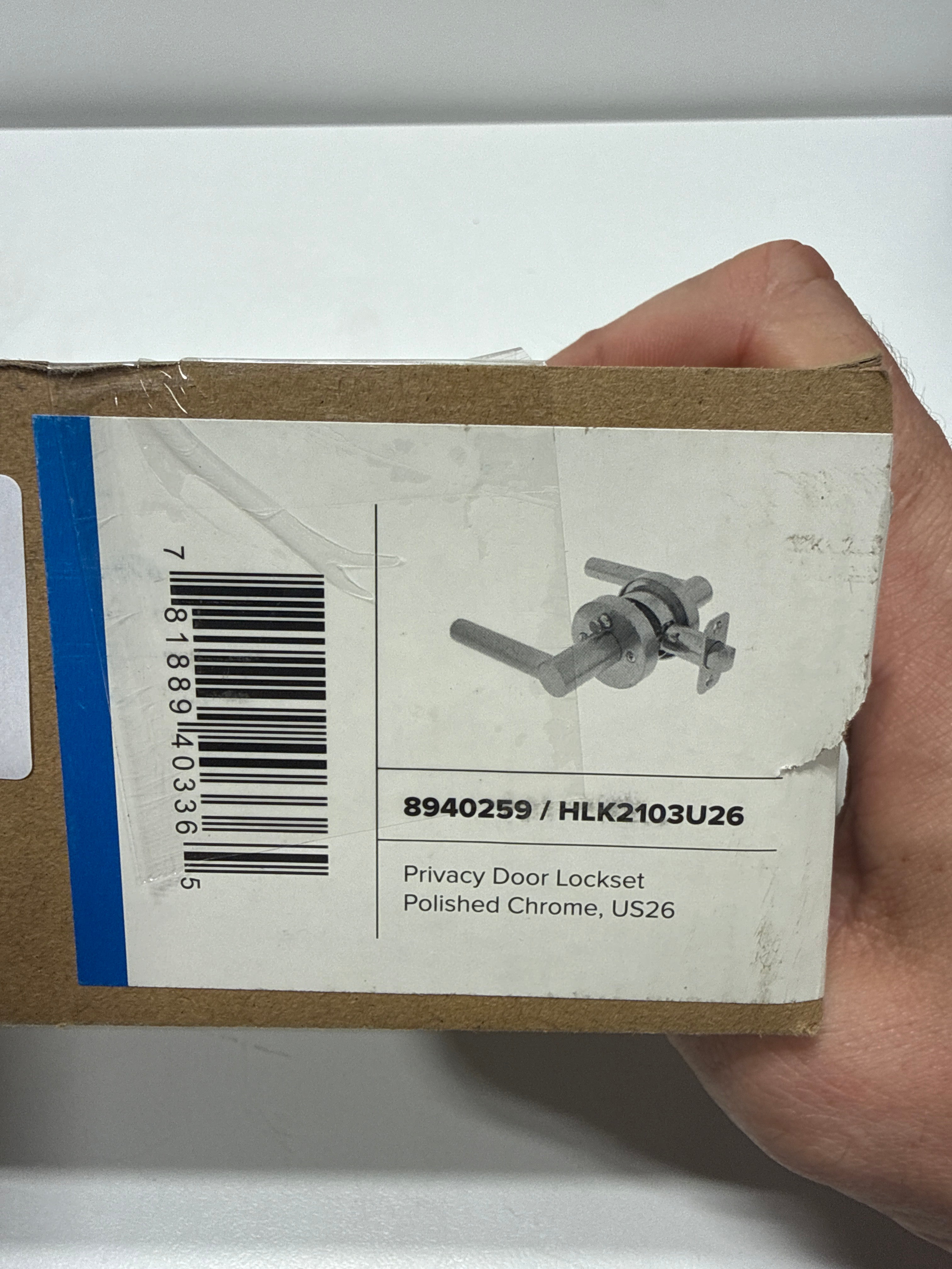 Miseno MLK3012 Elkton Round Rod Privacy Door Lever Set Polished Chrome Door Hardware Door Levers Privacy Door Levers