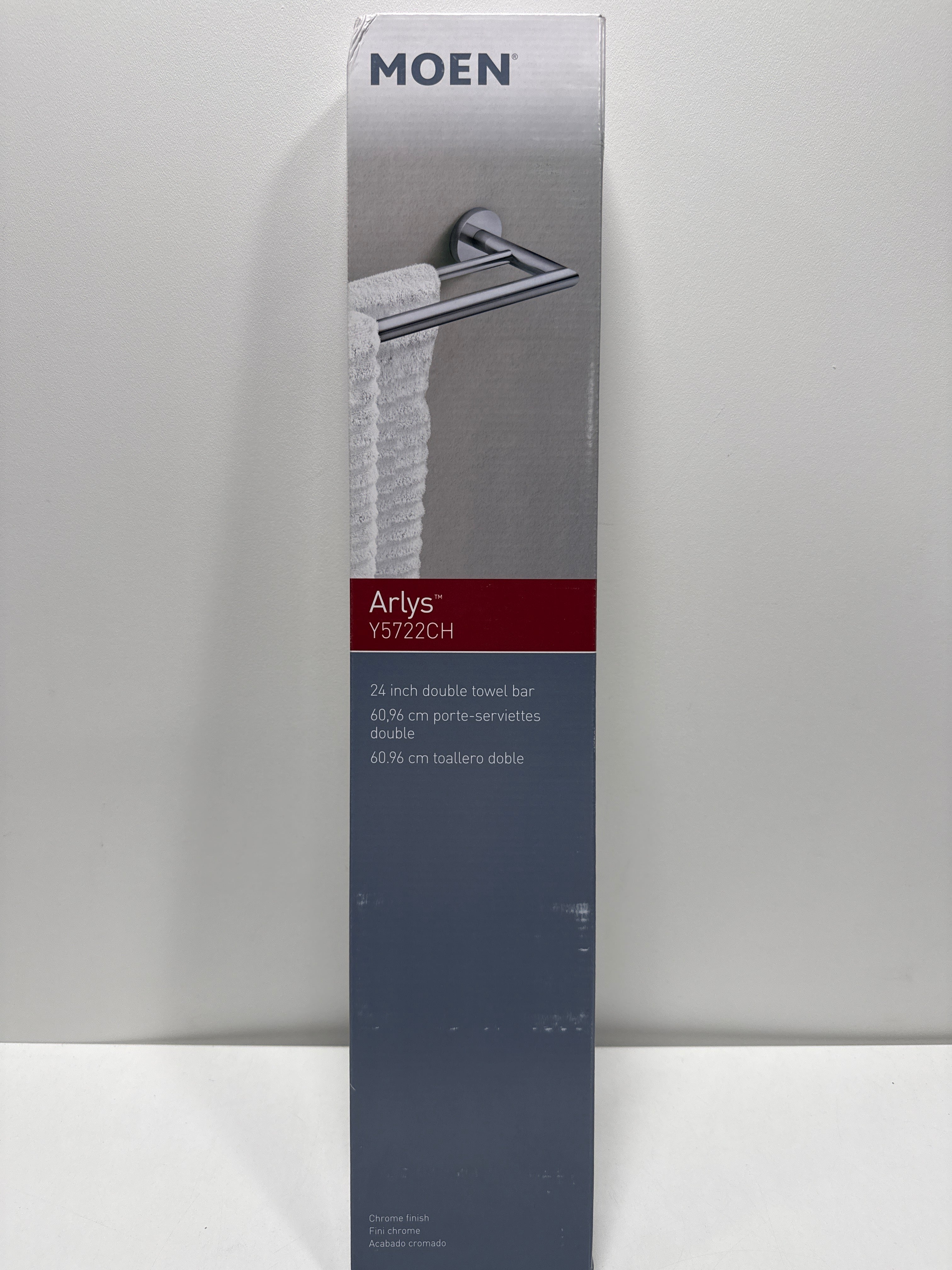 Moen Y5722CH 24-Inch Modern Double Towel Bar, Chrome