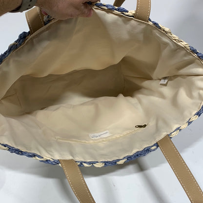Striped Straw Basket Tote Handbag - Universal Thread