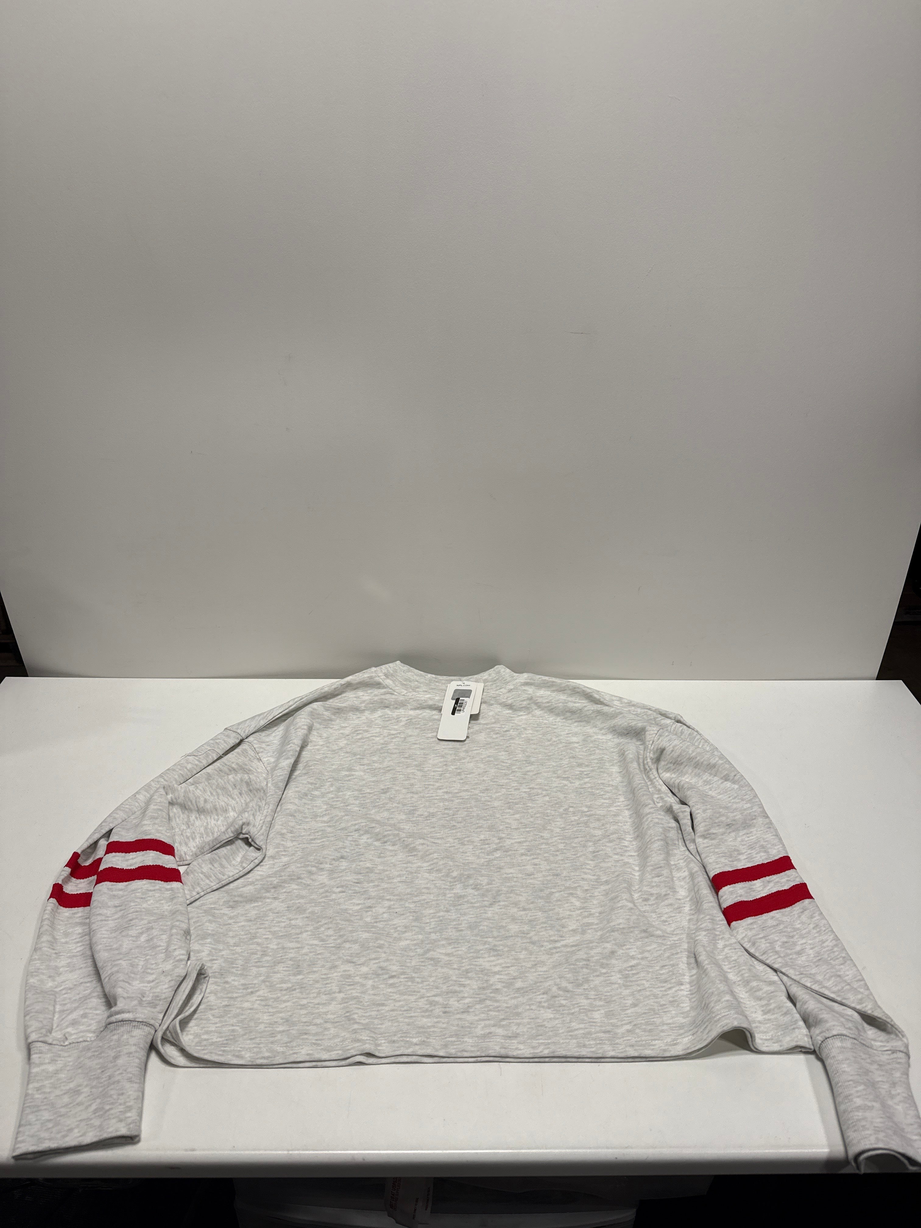 NFL Kansas City Chiefs Women's Oatmeal Heather Crew Neck - XXL