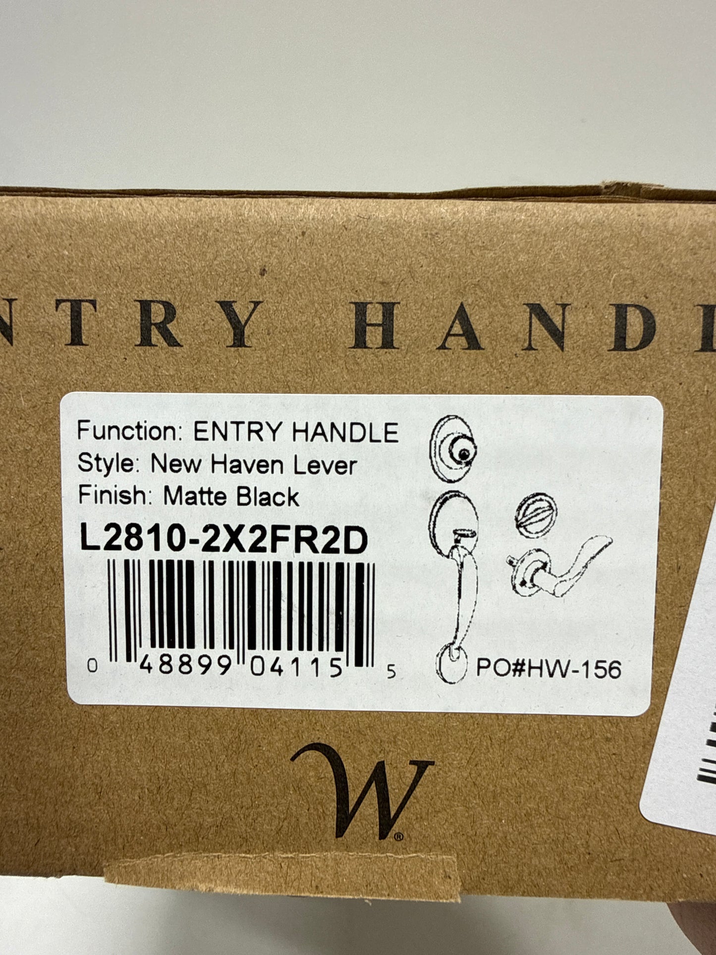 Scratch Weslock L2810-2X2FR2D Hillcrest Keyed One Side Left Hand Handle Set with Haven Lever Matte Black - *Tools