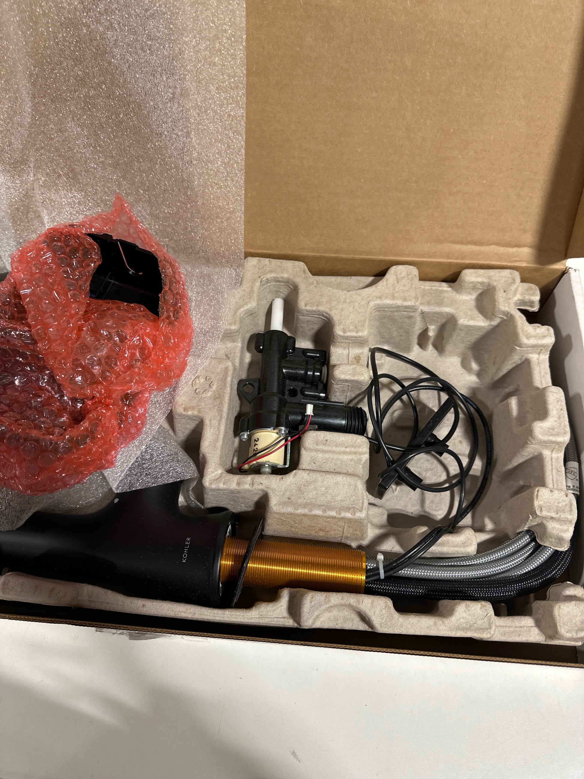 KOHLER K-23766-BL Tone Pull Down Sprayer Touchless Faucet for Kitchen Sink Matte Black - *Plumbing