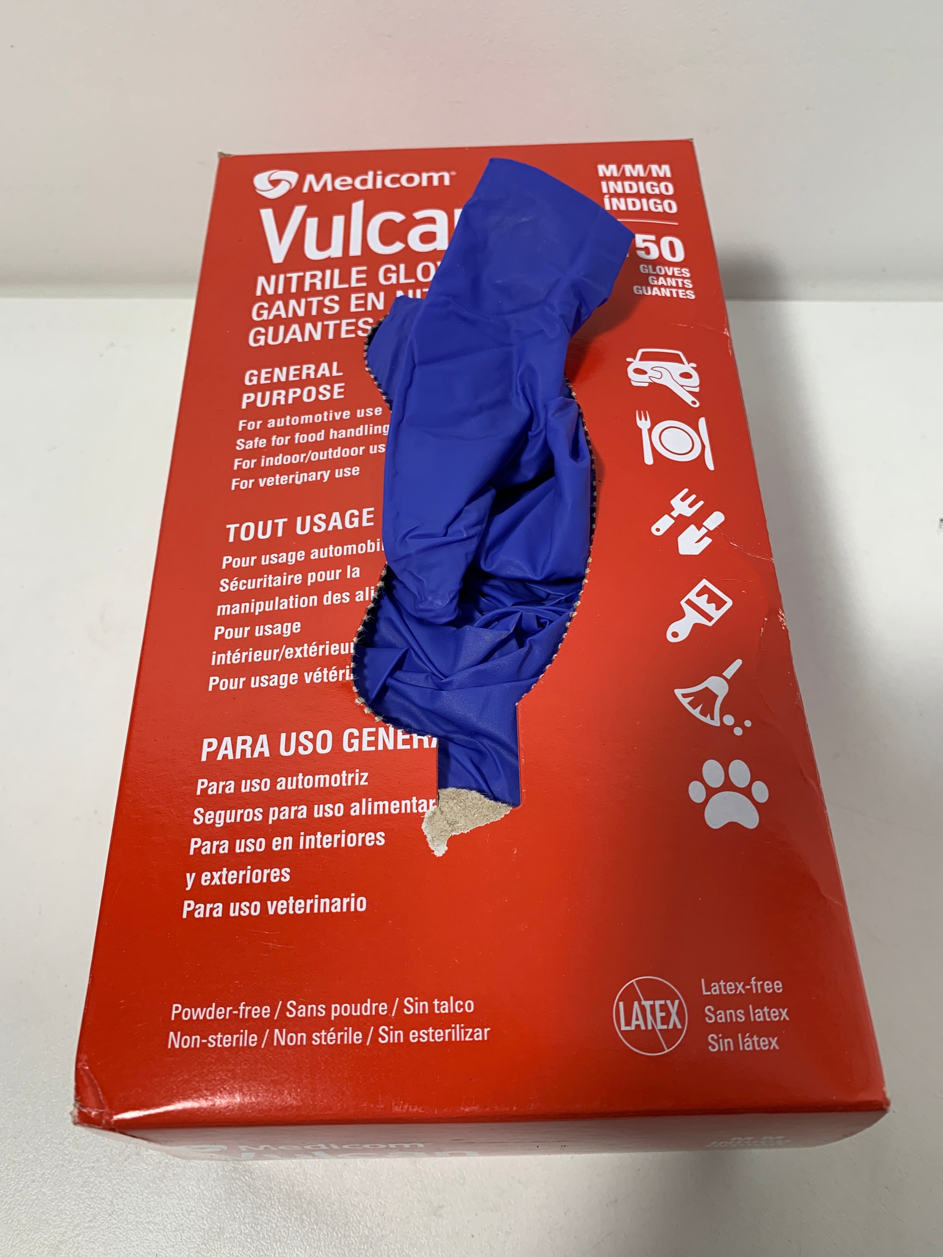 Medicom Vulcan Nitrile Gloves M (150 Count) - *Health & Beauty