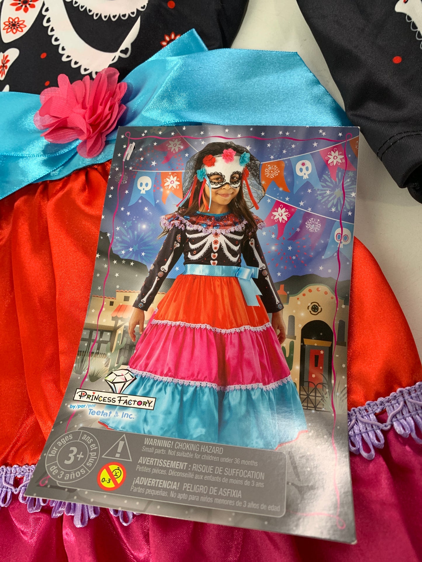 Dia de los Muertos Costume Kids  3-4 Princess Factory