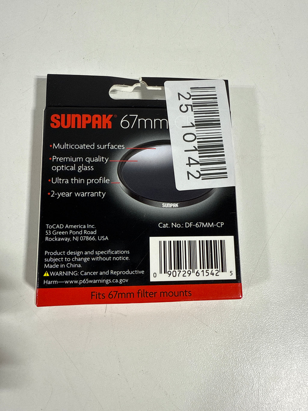 Sunpak - Circle 67mm Polarizer Lens Filter - *Cameras Camcorders & Drones