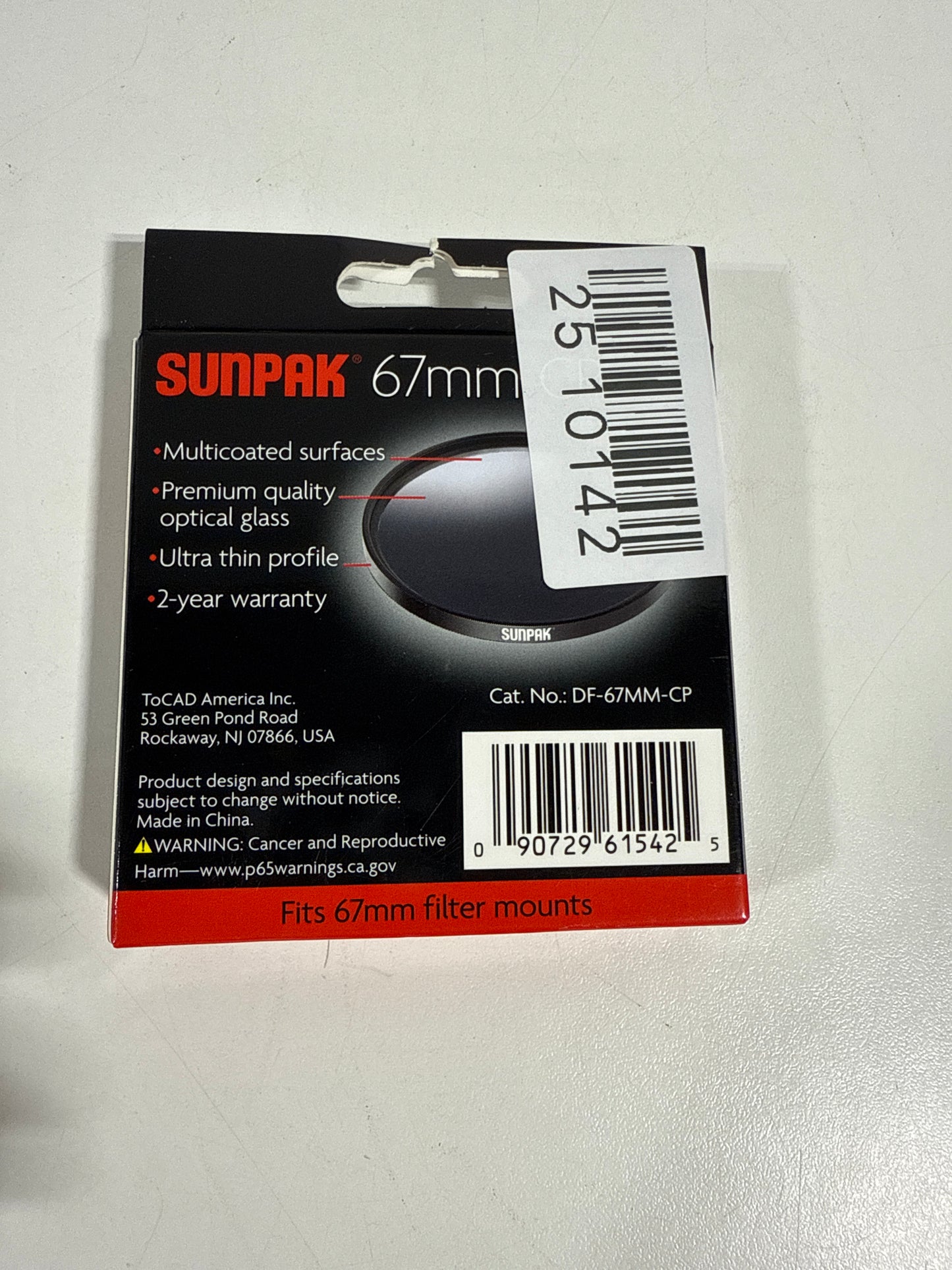 Sunpak - Circle 67mm Polarizer Lens Filter