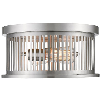 Z-Lite 334F2BN 2 Light Flush Mount, Brushed Nickel