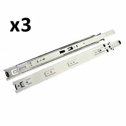 3 x Knape & Vogt Kv8400 B22 Wh 22 in. Full Extension Precision Drawer Slide - White