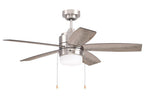 Westcraft 44 in. 5-Blade Indoor Ceiling Fan in Brushed Nickel