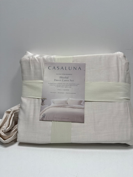 Full/Queen Rayon from Bamboo Duvet Set Natural - Casaluna