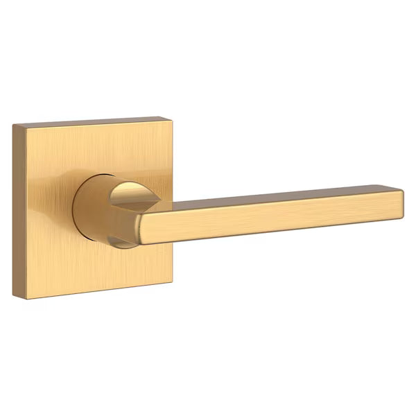 Passage Square Lever and Contemporary Square Rose with 6AL Latch and Dual Strike Lifetime Satin Mfr # PSSQUCSR044Passage Square Lever and Contemporary Square Rose with 6AL Latch and Dual Strike Lifetime Satin Mfr # PSSQUCSR044