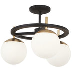 Kovacs Alluria 18 Inch 3 Light Semi Flush Mount Alluria - P1357-618 - Modern Contemporary