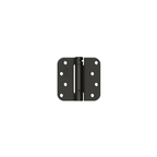 Deltana DSH4R51B 4" x 4" 5/8" Radius Spring Hinge; Flat Black Finish