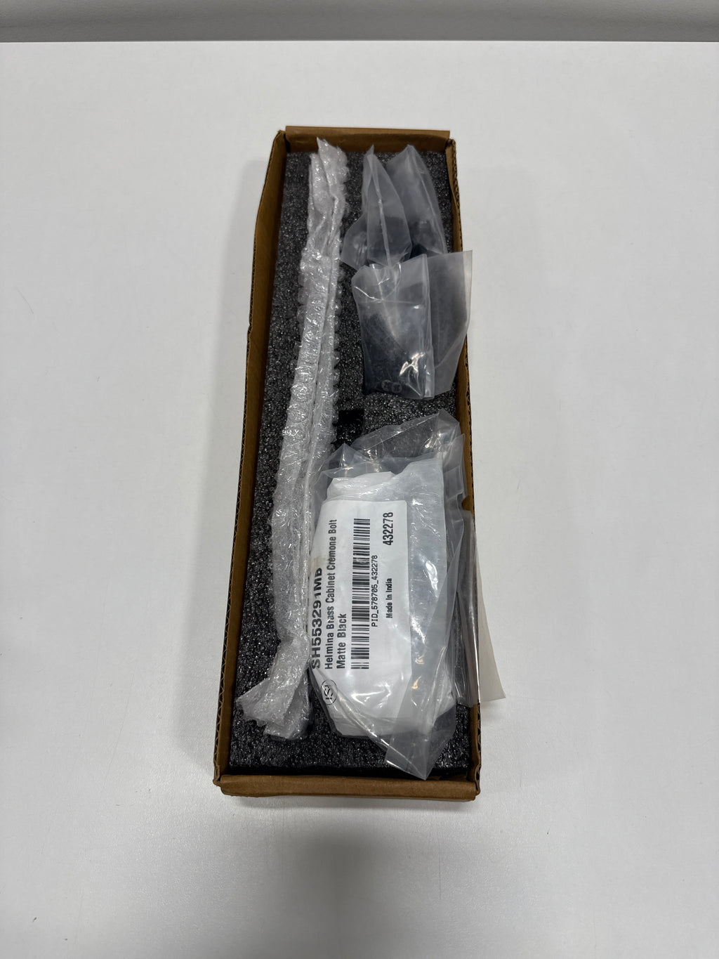 Signature Hardware 955211-1.56 Helmina 24 Inch Tall Cabinet Cremone Security Bolt - Matte Black
