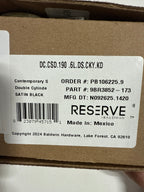 Baldwin DC.CSD Contemporary Square Standard C Keyway Double Cylinder Keyed Entry Deadbolt Satin Black - *Tools Hardware