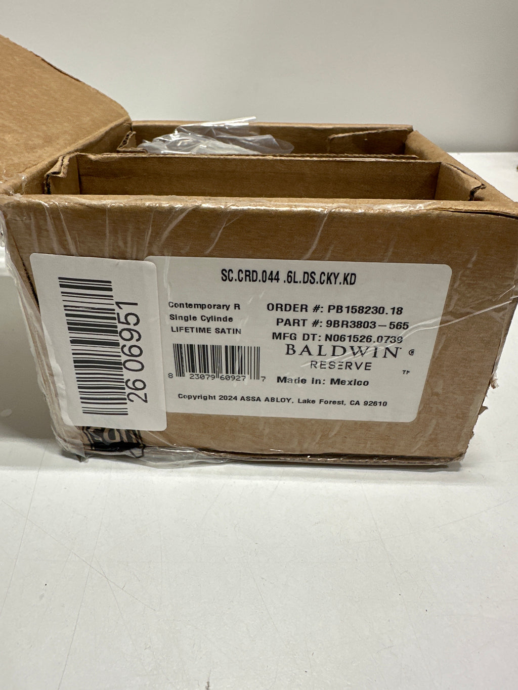 Baldwin SC.CRD Contemporary Round Single Cylinder Keyed Entry Deadbolt Lifetime Satin Brass