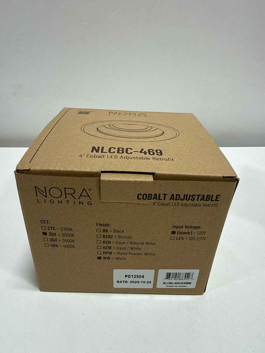 Nora Lighting NLCBC-46930XWW Cobalt White Recessed Reflector