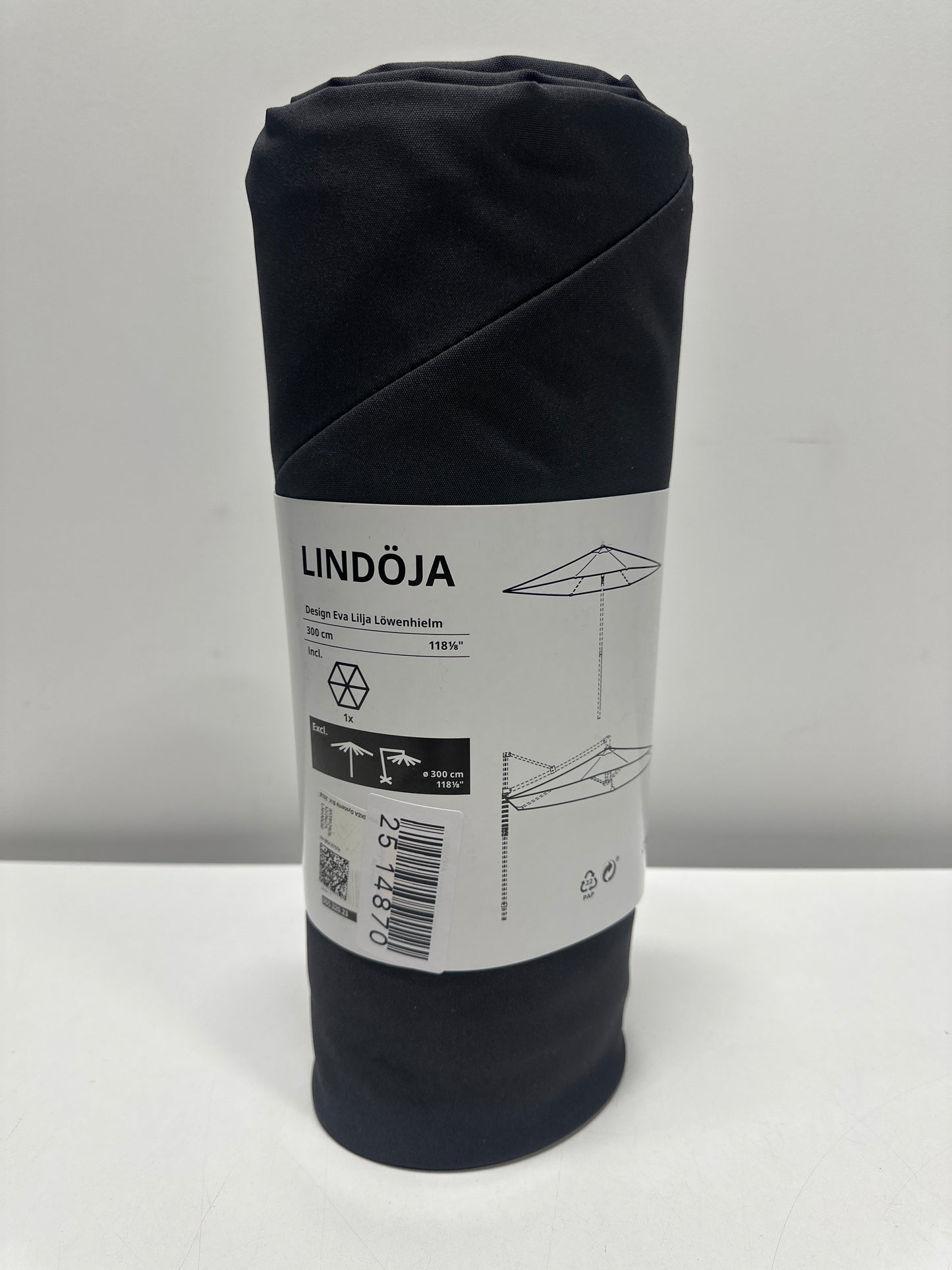 IKEA LINDOJA Umbrella Canopy, 118-18" Anthracite 905.320.23