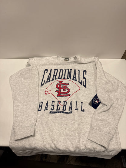 MLB St. Louis Cardinals Men's Ash Crewneck Sweatshirt - XL ID