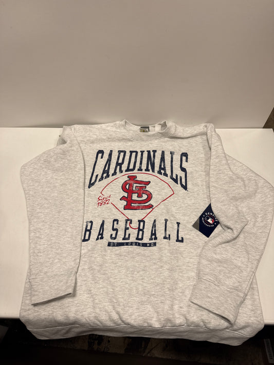 MLB St. Louis Cardinals Men's Ash Crewneck Sweatshirt - XL ID