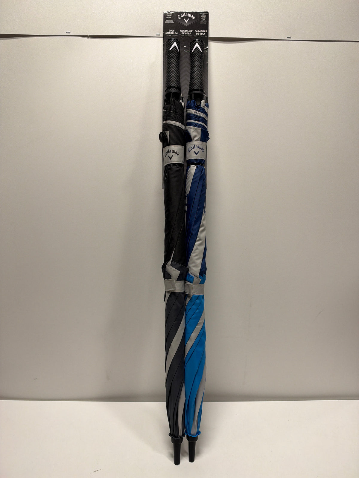 2 x Callaway 62” Automatic Open Vented Golf Umbrella