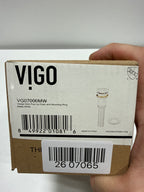 VIGO Vessel Bathroom Sink Pop-up Drain and Mounting Ring in Matte White
