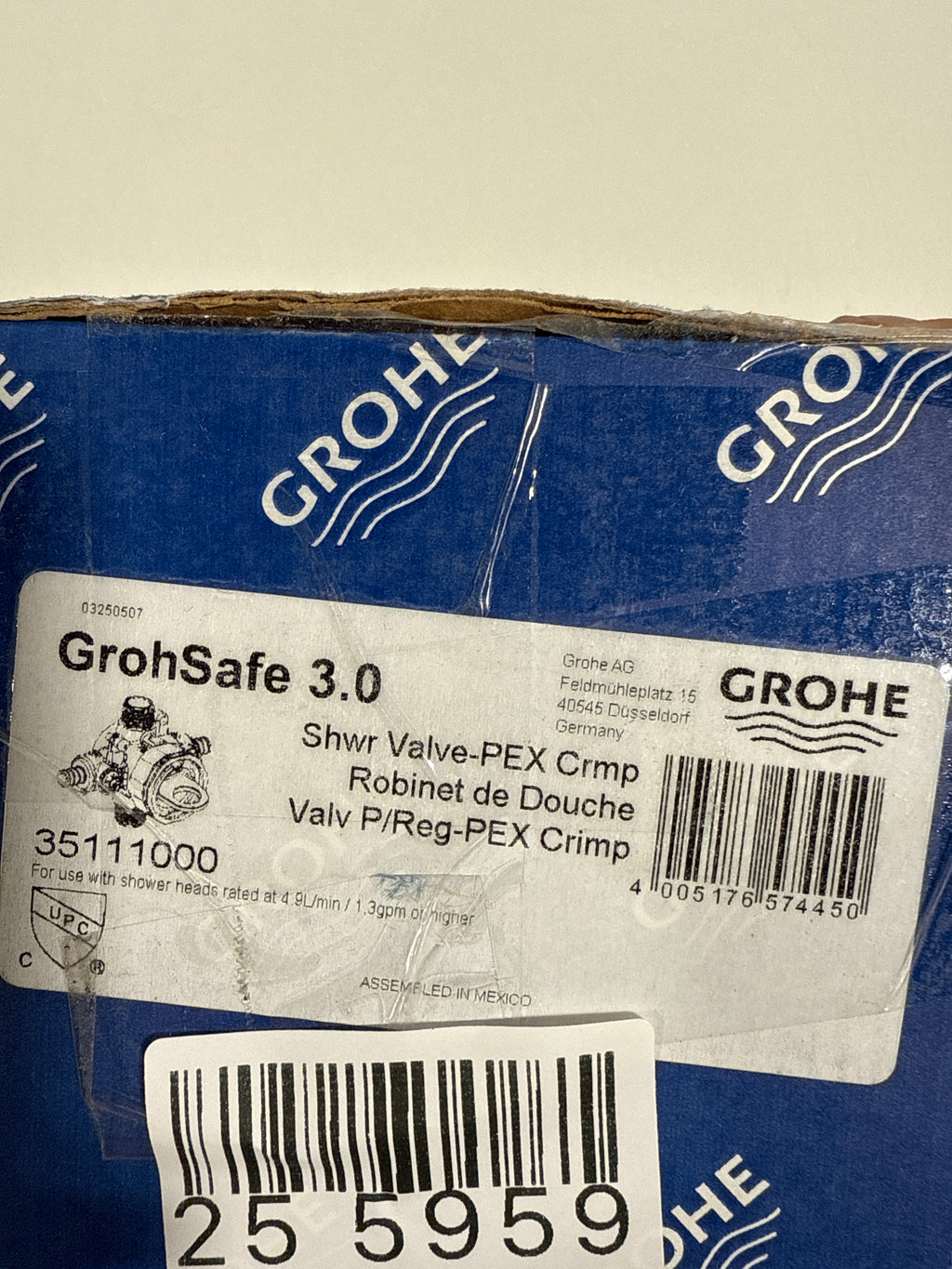 Grohe 35 111 Grohsafe 3.0 Pressure Balance Valve - *Plumbing
