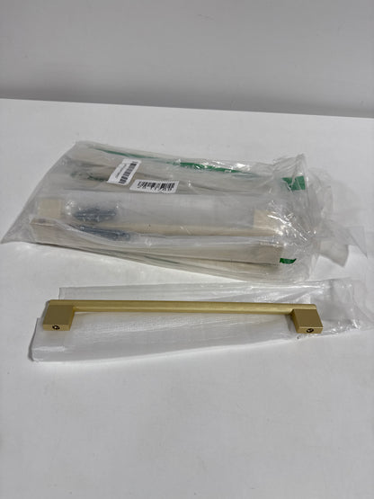 ROMATEE 10 Pack 10 Inch Hole Center(254mm) Gold Knurled Cabinet Pull Kitchen Cabinet