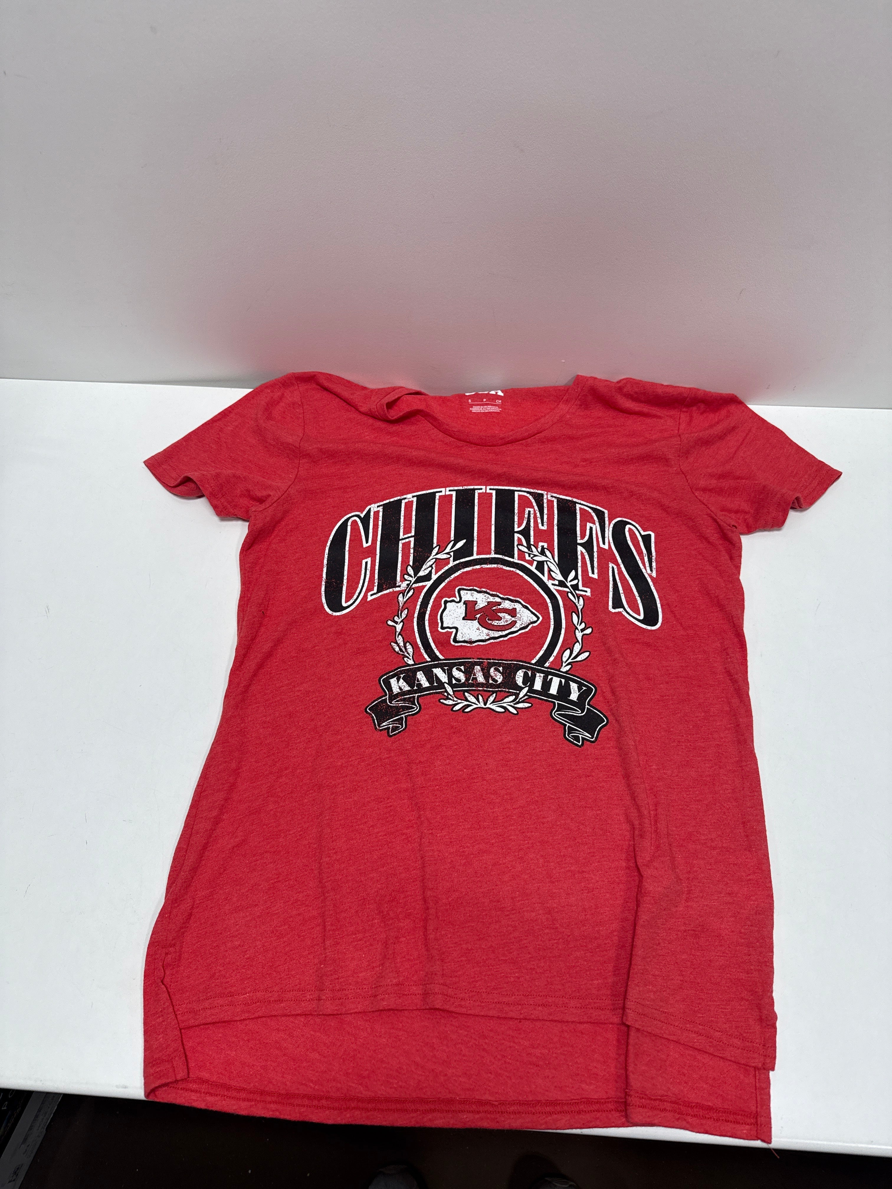 NFL Kansas City Chiefs Women's Heather Short Sleeve Tri-Blend T-Shirt
