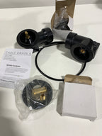 Signature Hardware 948044 ABS Cable Drain and Overflow for 17’’ - 22’’ Deep Alcove Tubs Matte Black - *Plumbing