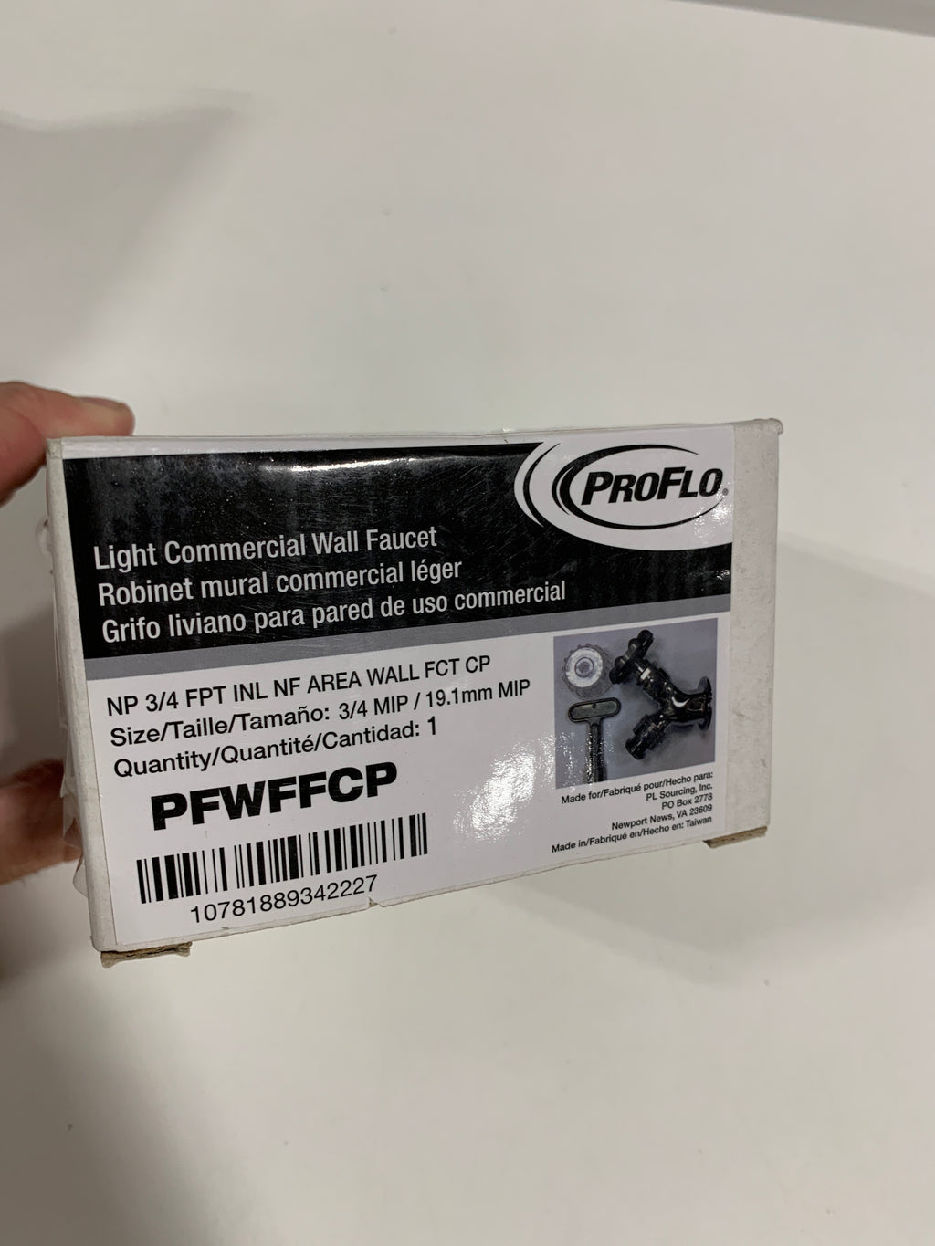 PROFLO PFWFF 3/4’’ FPT INL NF Area Wall Faucet Polished Chrome Faucet Hydrant Wall - *Plumbing