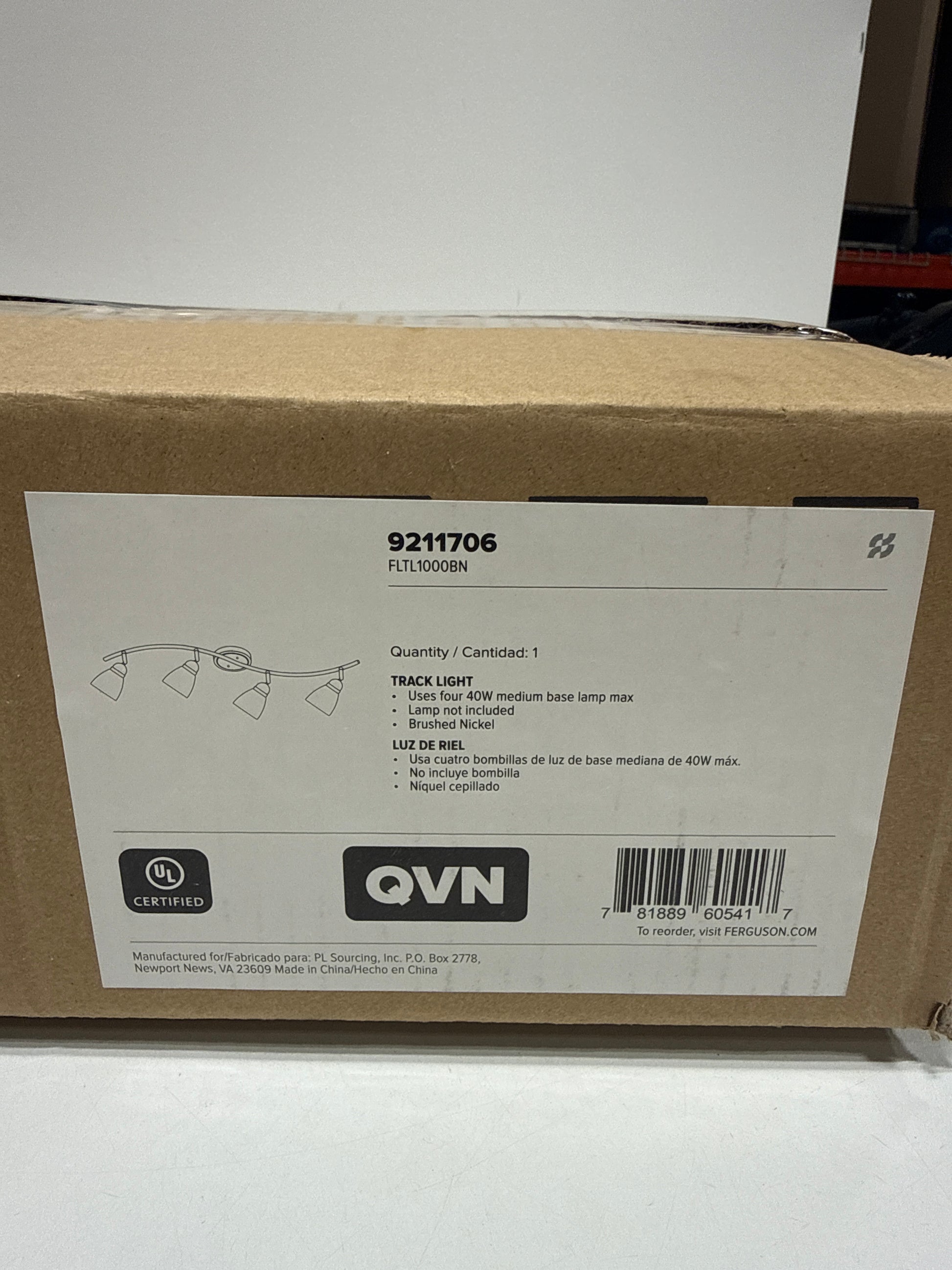 Miseno ML14279 4 Light 36’’ Wide Fixed Rail Multi Light Ceiling Fixture - Brushed Nickel - *Lighting & Electrical