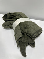 50’’x60’’ Windowpane Plaid with Ruffle Throw Blanket Green - Threshold™ Designed with Studio McGee - *Bedding