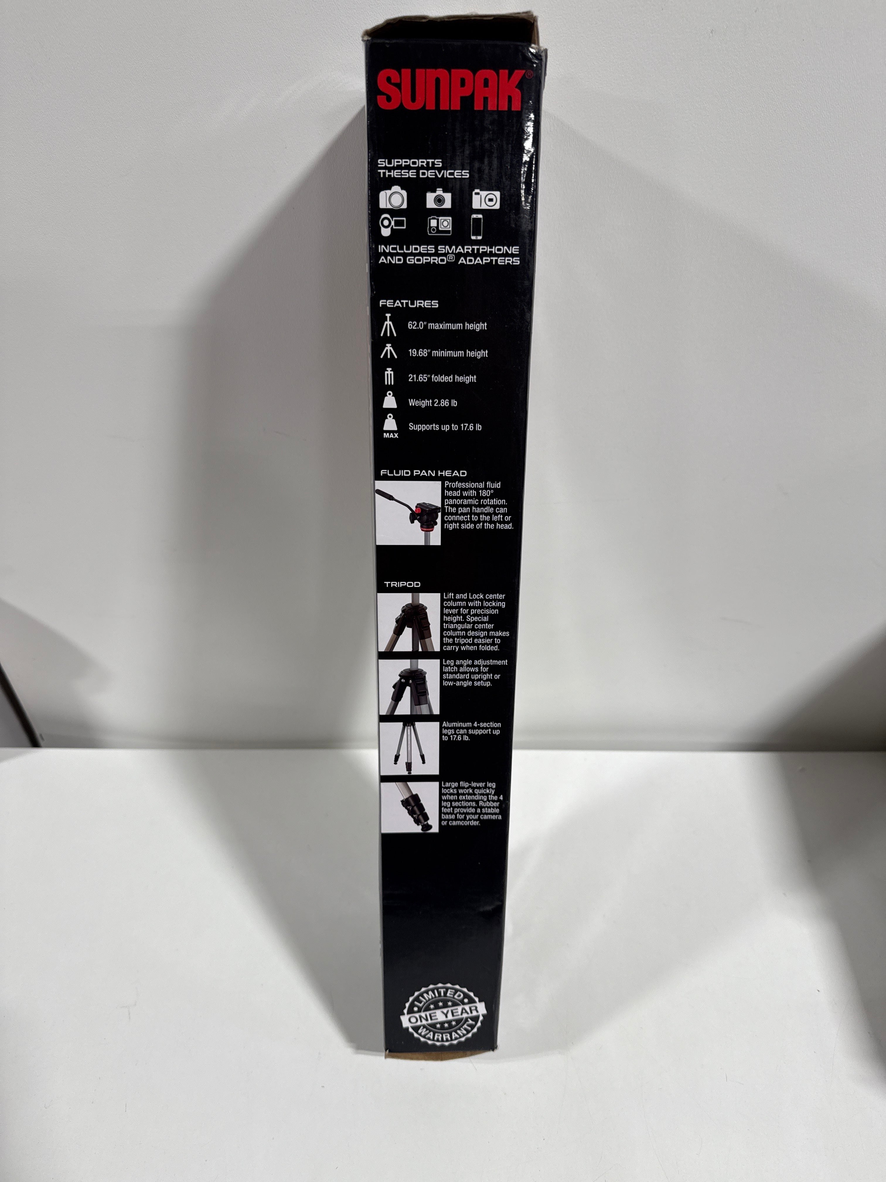 Sunpak - 6240DLX 62’’ Tripod - *Cameras Camcorders & Drones