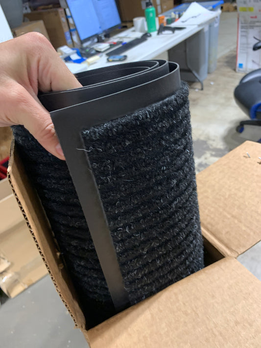 NoTrax Brush Step Entrance Scraper Floor Mat, 3' X 6', 3/8 Thick, Black