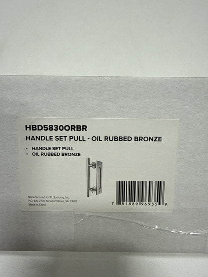 Miseno MBD5830 7" Long Center to Center Barn Door Handle/Pull Set - Oil Rubbed Bronze