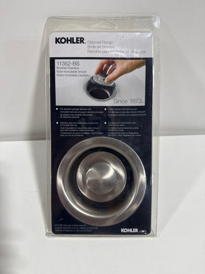 Disposal 4.5 in. Flange with Stopper in Brushed Stainless