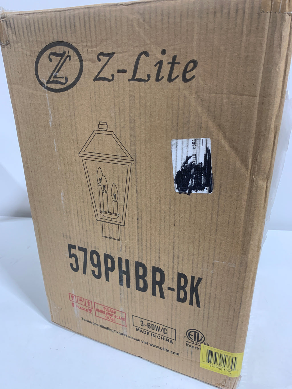 Z-Lite Talbot 21 Inch Outdoor Post Lamp Talbot - 579PHBR-BK - Transitional - *Lighting & Electrical