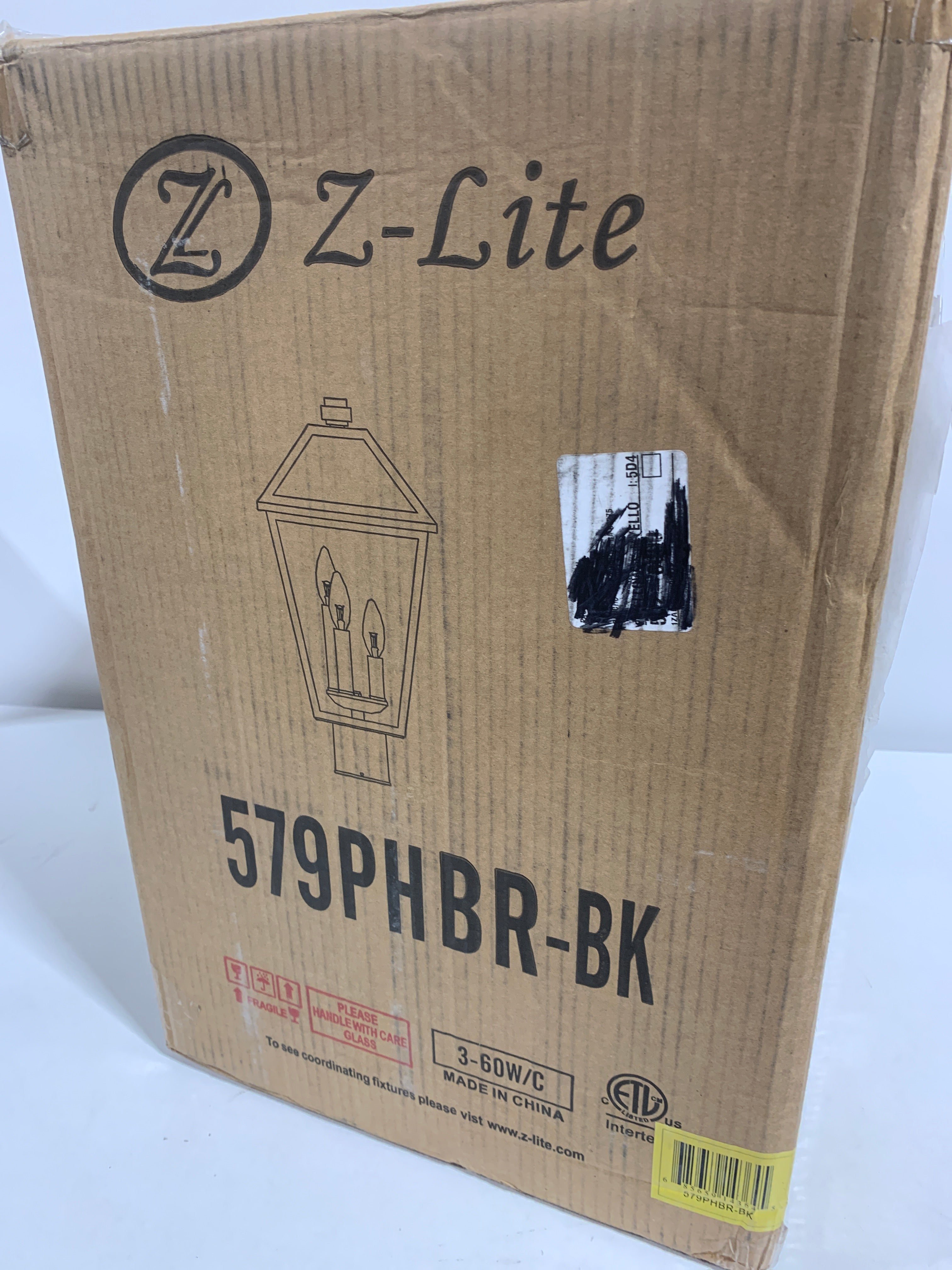 Z-Lite Talbot 21 Inch Outdoor Post Lamp Talbot - 579PHBR-BK - Transitional - *Lighting & Electrical