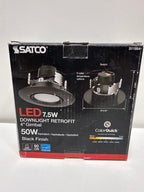 Satco LED Retrofit Gimbal Downlight, CCT Selectable 2700K/3000K/3500K/4000K/5000K, 4 Inches, Black Finish