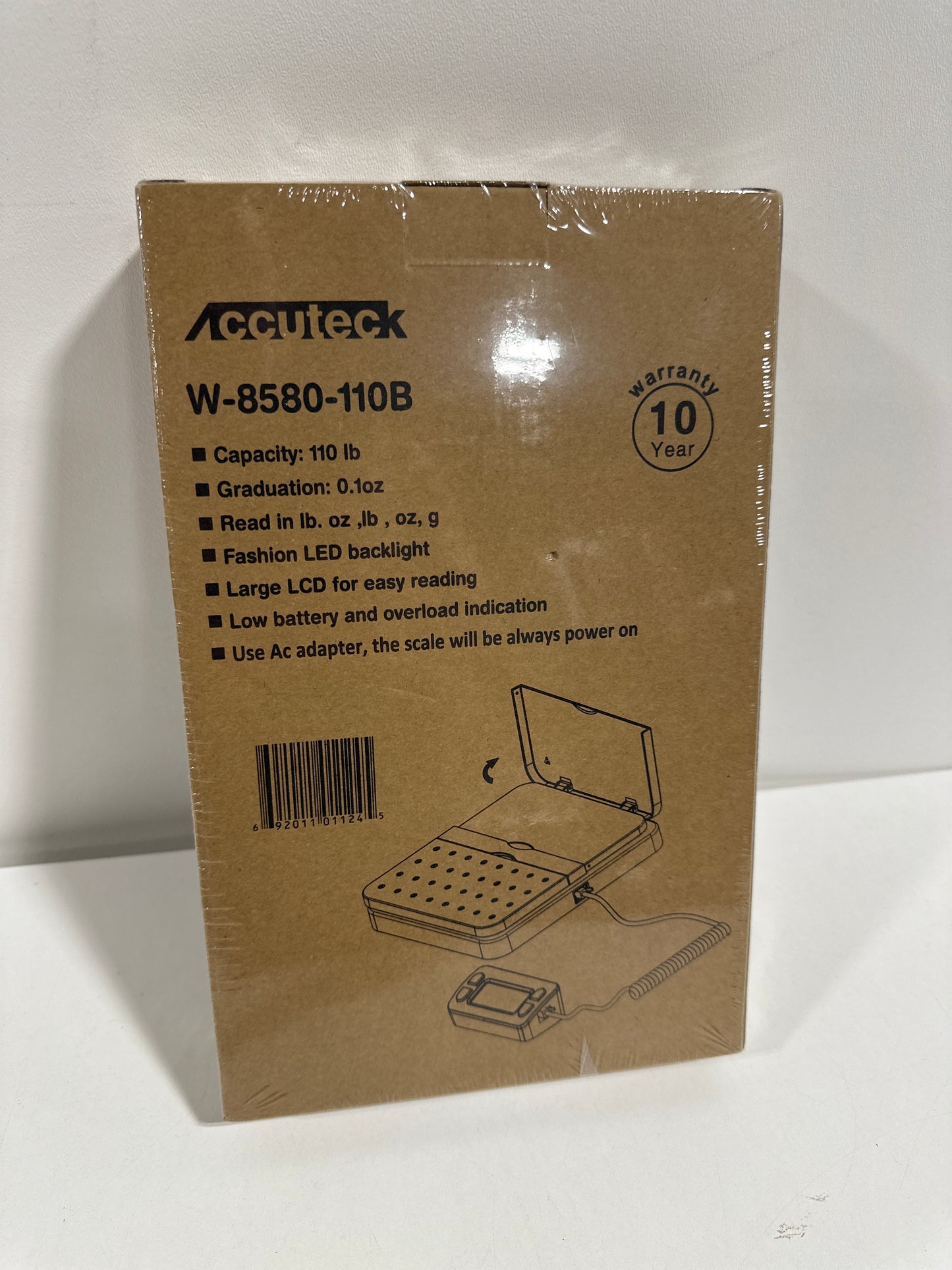 ACCUTECK ShipPro 110lbs X 0.1 Oz. Digital Shipping Postal Scale Black