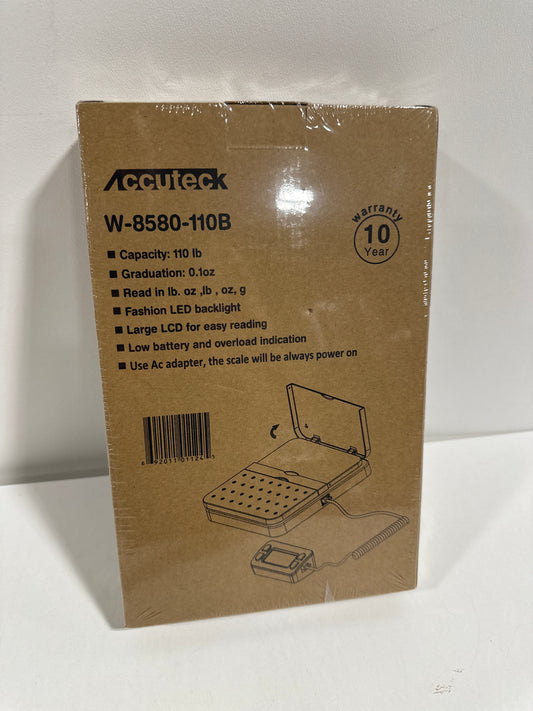 ACCUTECK ShipPro 110lbs X 0.1 Oz. Digital Shipping Postal Scale Black